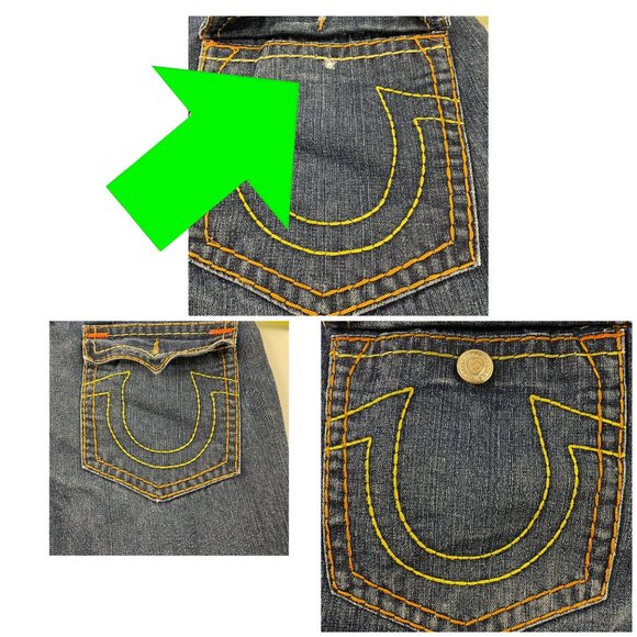 TRUE RELIGION Billy Super T Y2K Retro  jeans size 42 100% cotton - Picture 9 of 11